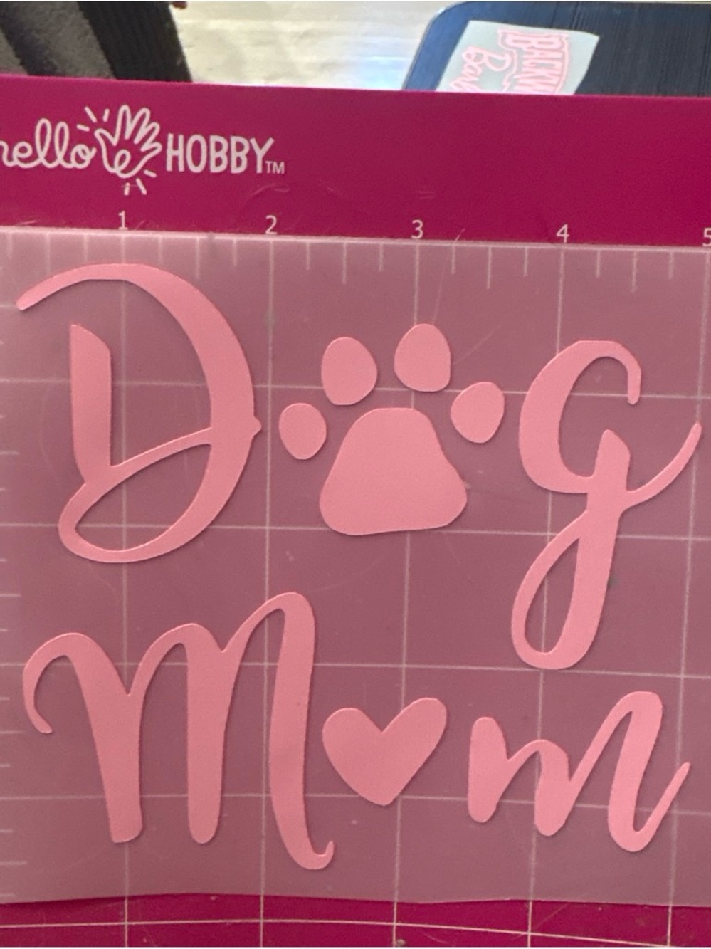 Pink Dog Mom Sticker decal vinyl
